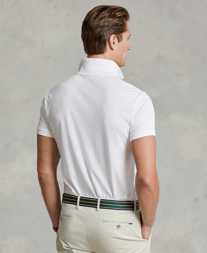 Polo Ralph Lauren Men’s Slim-Fit Soft Cotton Polo Shirt - White