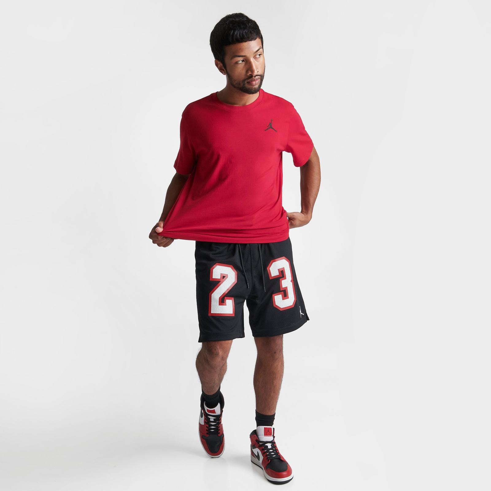 Men's Jordan Jumpman Embroidered Logo T-Shirt - Gym Red/Black - view 2