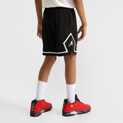 Big Kids' Jordan Dri-FIT Diamond Mesh Basketball Shorts - Black - view 4