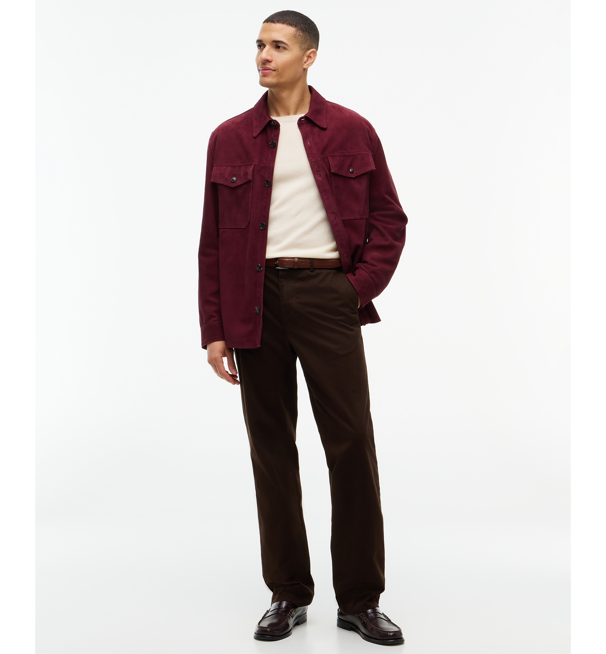 Tommy Hilfiger Men's Regular-Straight Fit Stretch Chino Pants - Dark Coffee