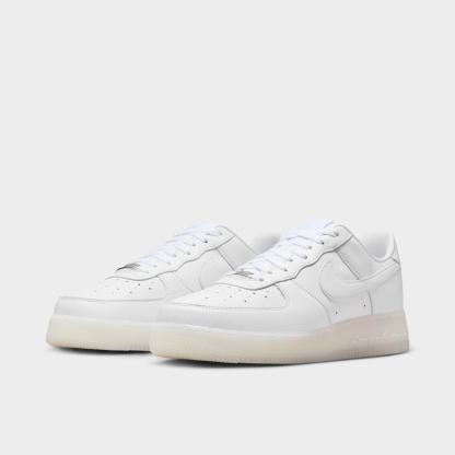 Men's Nithtke NOCTA Air Force 1 Low Casual Shoes - White/Cobalt Tint/Metallic Silver - Both shoes facing left