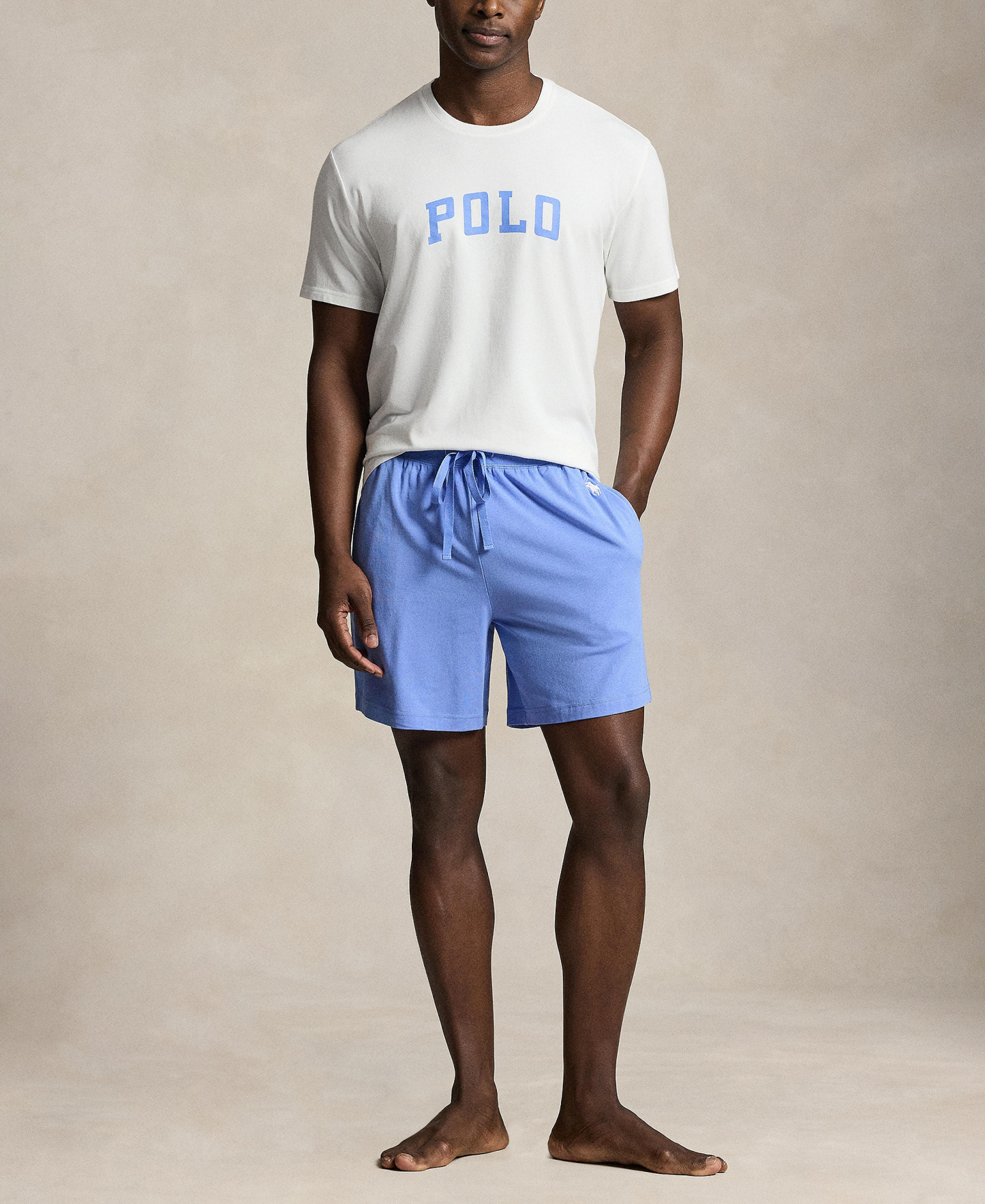 Polo Ralph Lauren Men's Regular-Fit Pajama Shorts - Harbor Island Blue/White logo