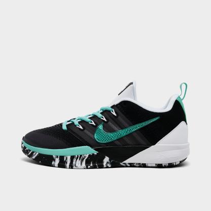 Big Kids' Nithtke Sabrina 3 Basketball Shoes - Black/White/Mint - Left shoe facing left. Outside of the shoe.