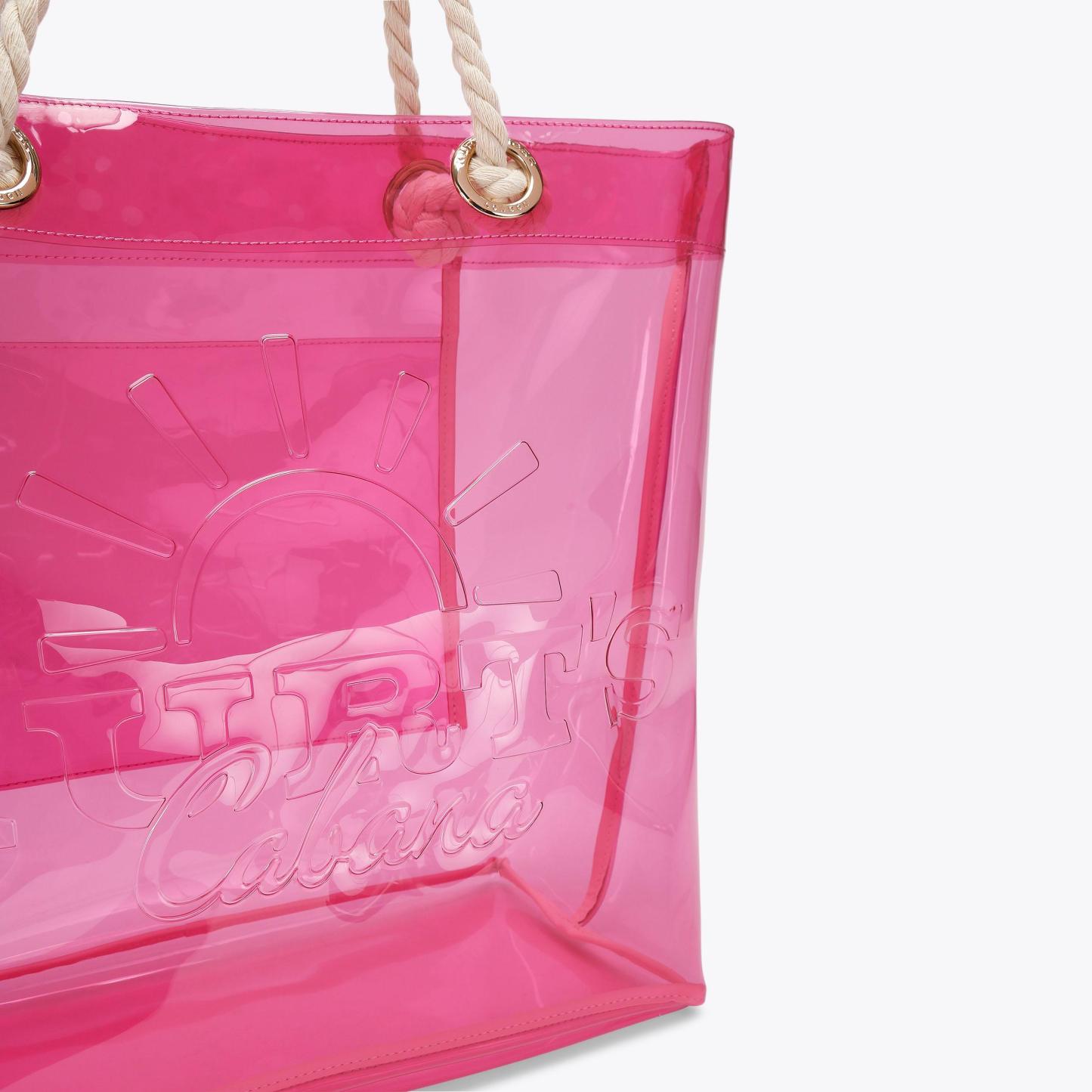 Kurt Geiger London Kurt's Cabana Vinyl Tote Bag - Pink - view 5