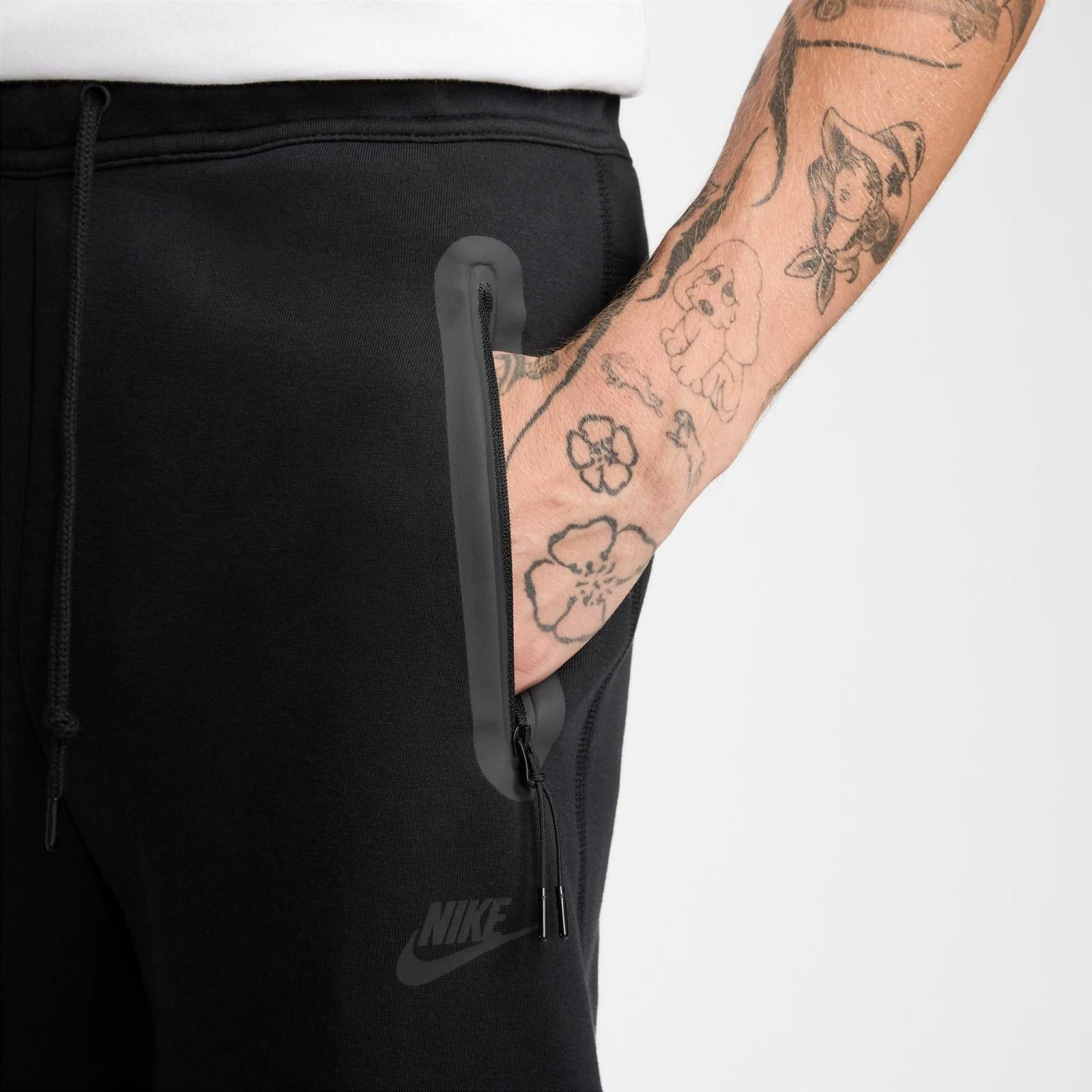 Men's Nike Tech Fleece Open-Hem Pants - Black/Black