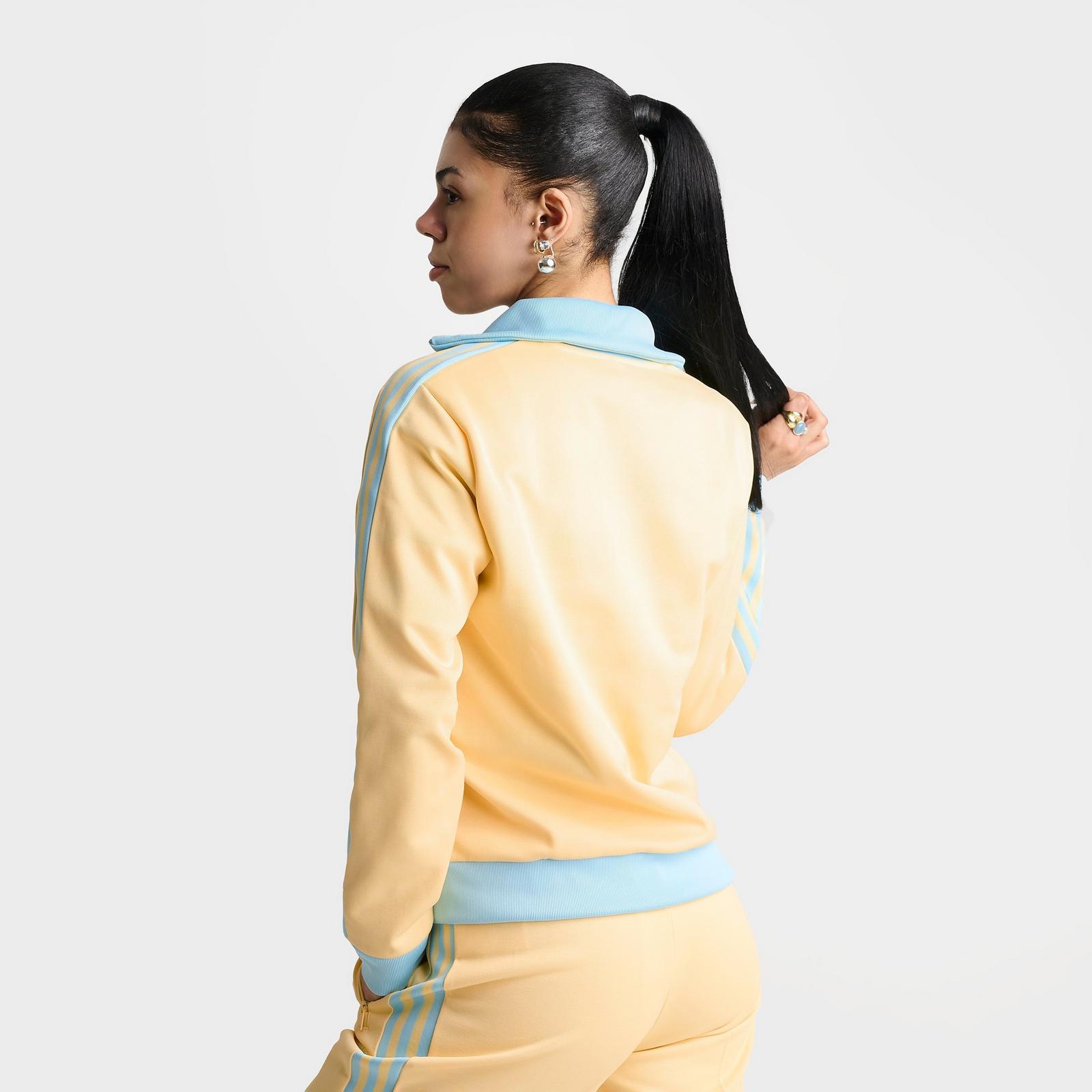 Women's adidas Originals Beckenbauer Classic Track Top Jacket - Orange Tint/Icy Blue - view 4