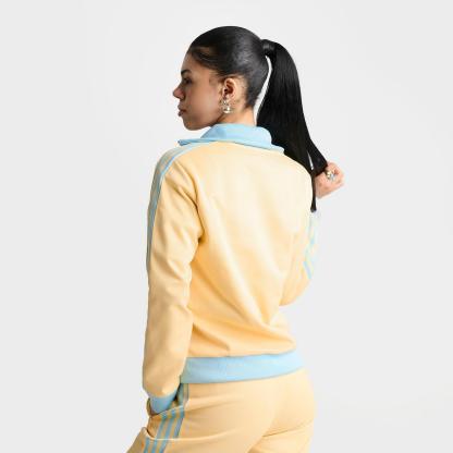 Women's adidas Originals Beckenbauer Classic Track Top Jacket - Orange Tint/Icy Blue - view 4