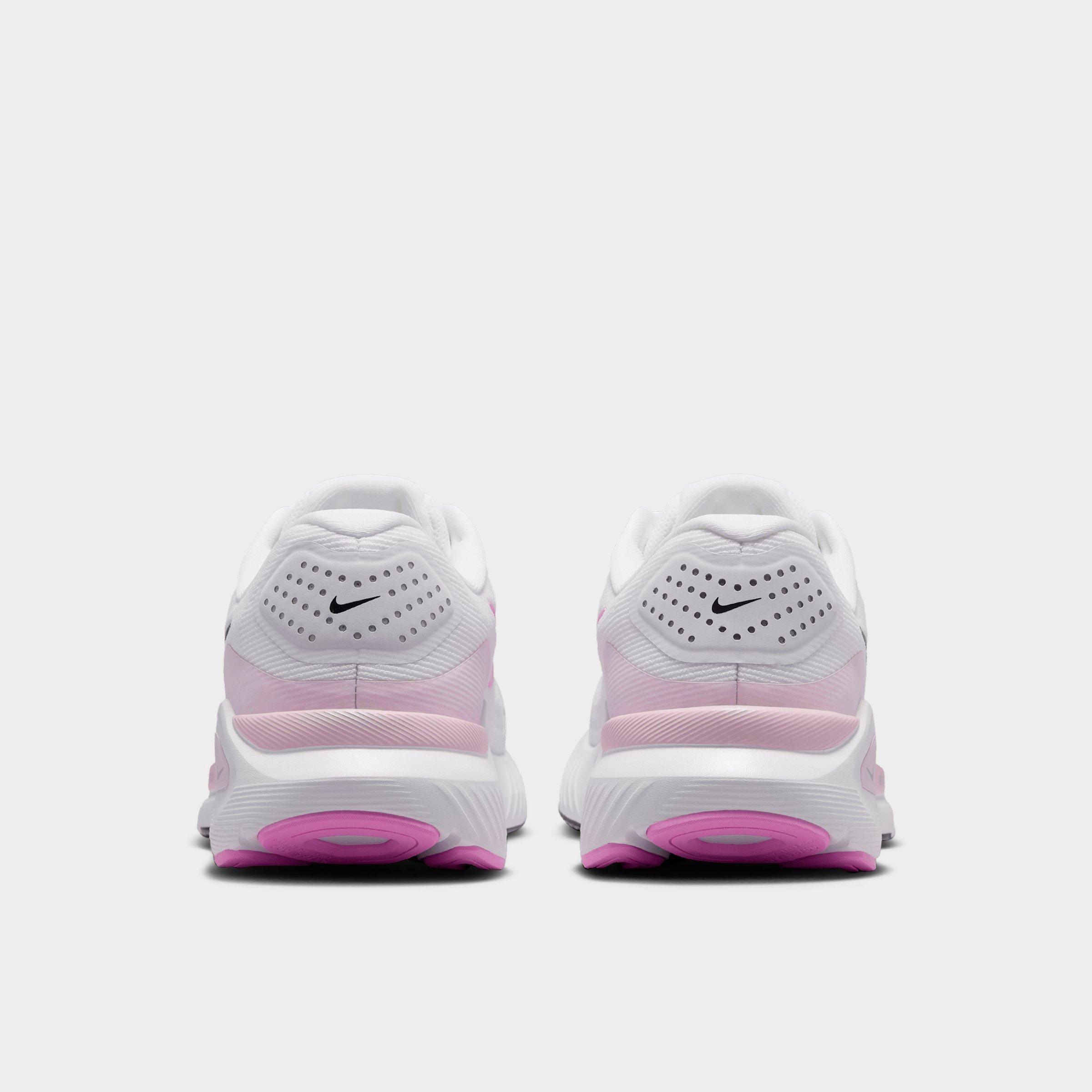 Women's Nithtke Structure 26 Running Shoes - White/Bleached Lilac/Light Magenta/Black - Back view