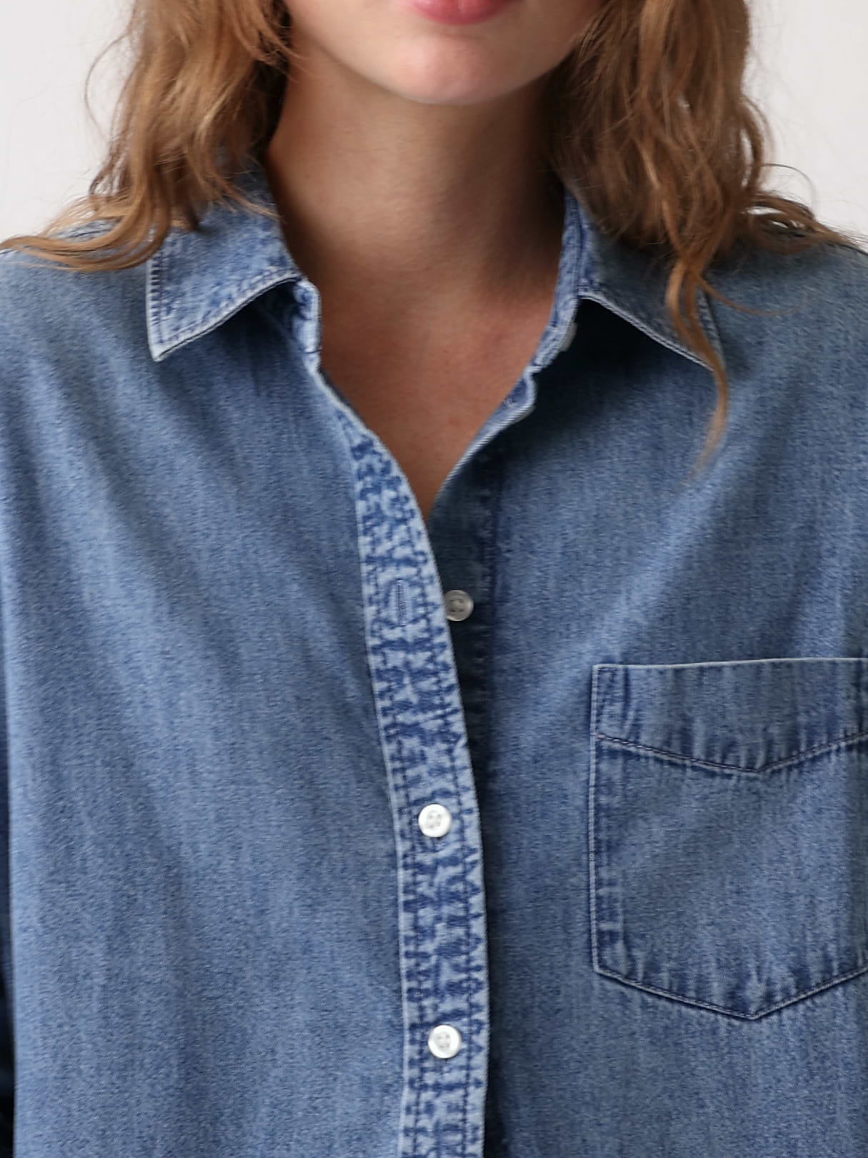 Denim Big Shirt - Medium wash