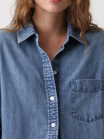 Denim Big Shirt - Medium wash