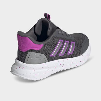 Big Kids' adidas X_PLRPATH Casual Shoes - Grey Five/Purple Burst/Iron Metallic - Back view