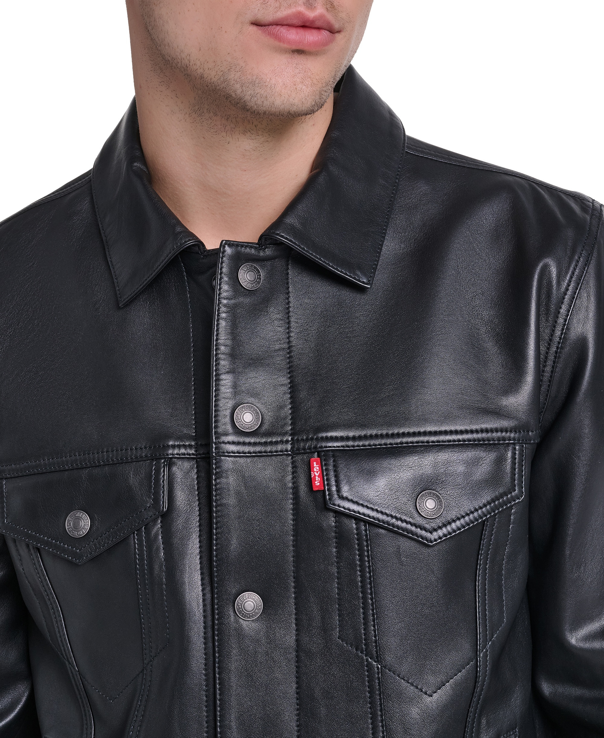 Levi's Men's Promo Laydown Collar Trucker Jacket - Black