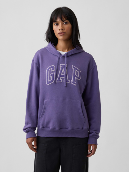 Relaxed Gap Logo Hoodie - Grape purple
