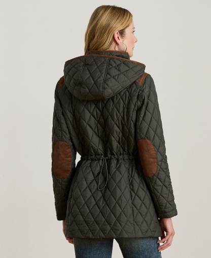 Lauren Ralph Lauren Women's Hooded Anorak Quilted Coat, Created for Macy's - Litchfield Loden