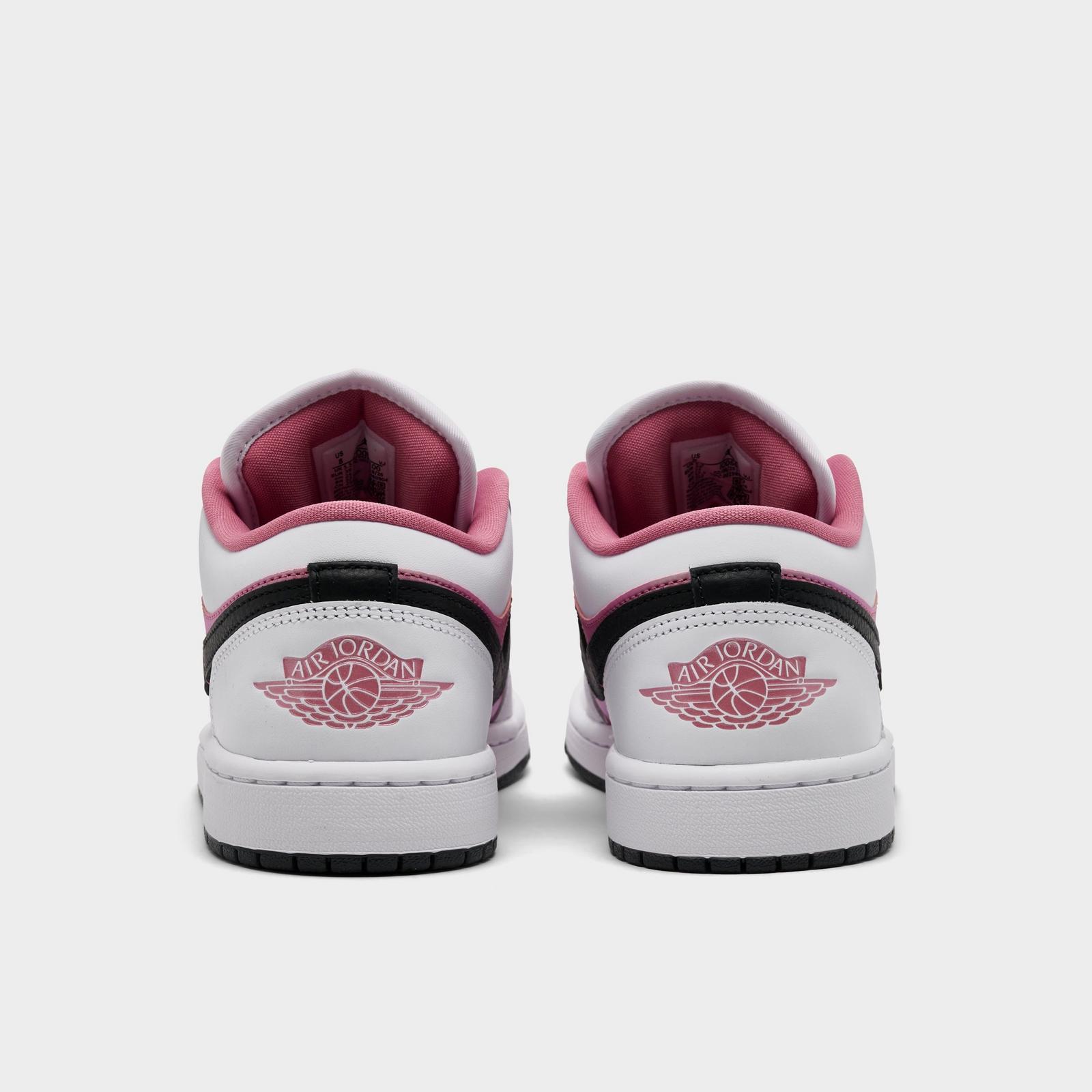 Women's Air Jordan Retro 1 Low SE Casual Shoes - White/Black/Desert Berry - view 4
