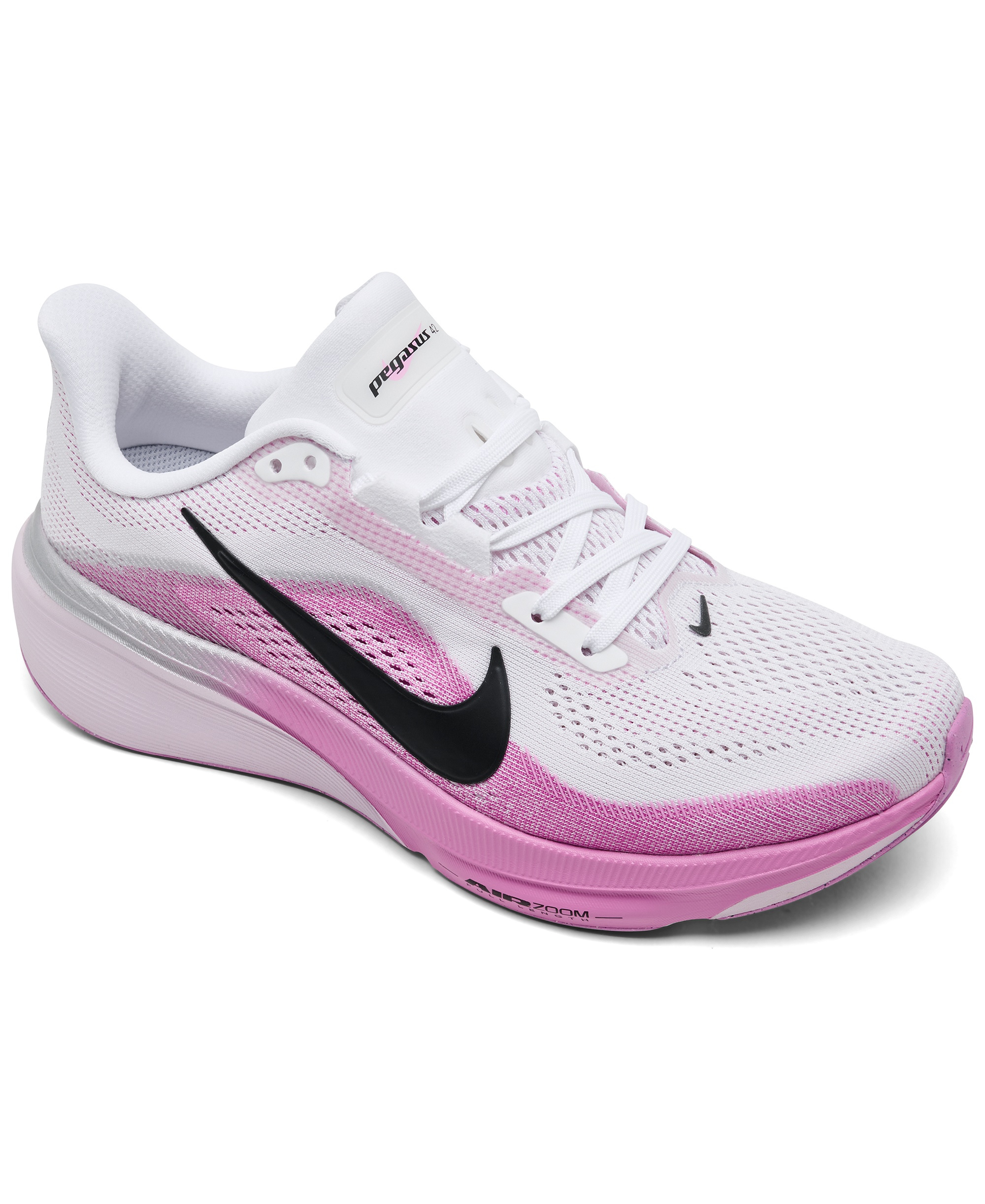 Nike Women's Pegasus 42 Running Sneakers from Finish Line - White, Black