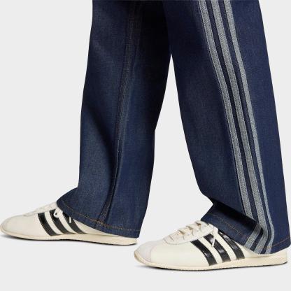 Women's adidas Originals Firebird Denim Mid-Rise Straight Denim Pants - Indigo Denim