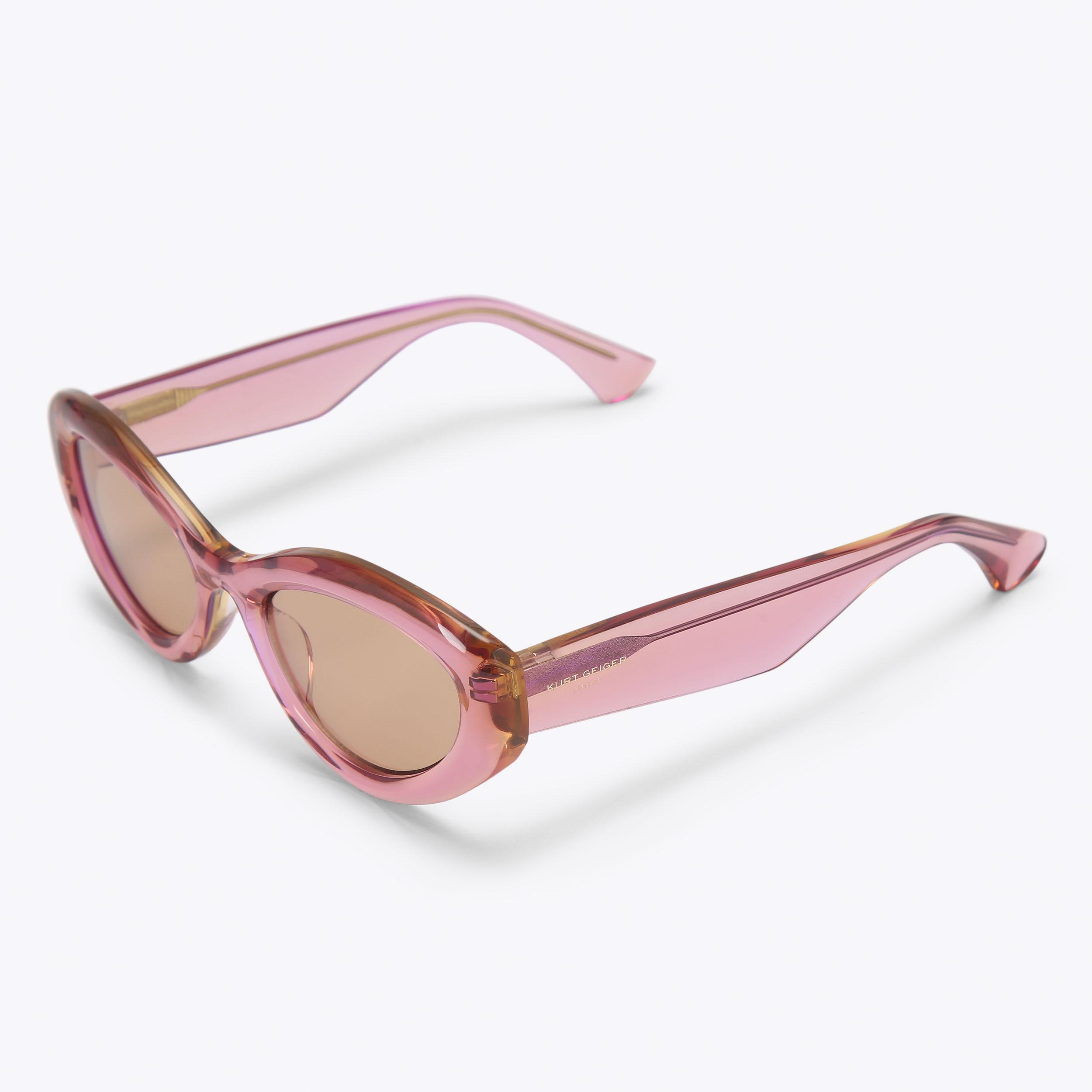 Kurt Geiger London Small Kensington Cat Eye Sunglasses - Pink - view 3