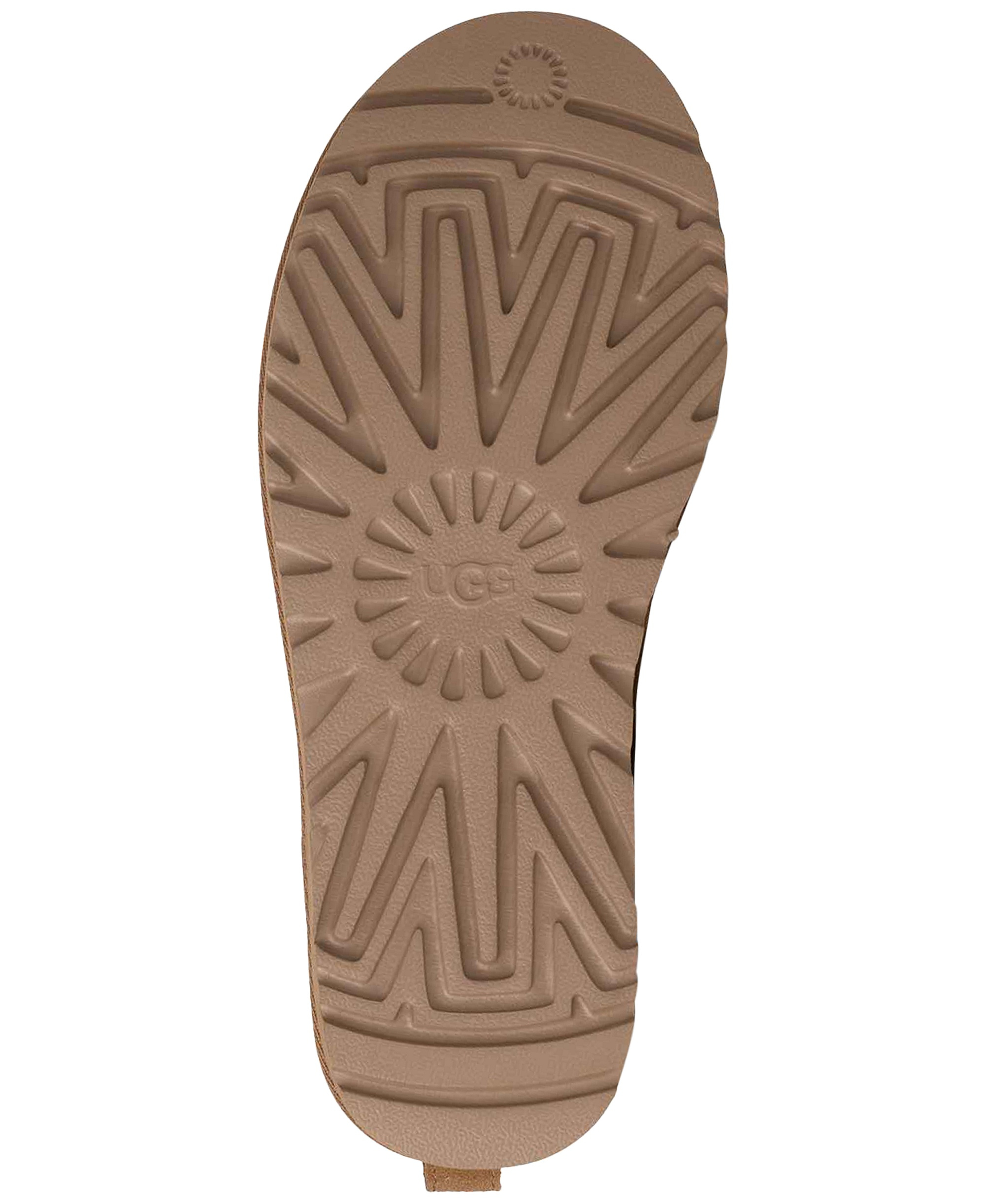 UGG® Women's Classic Micro Pull Tab Round Toe Booties - Chestnut