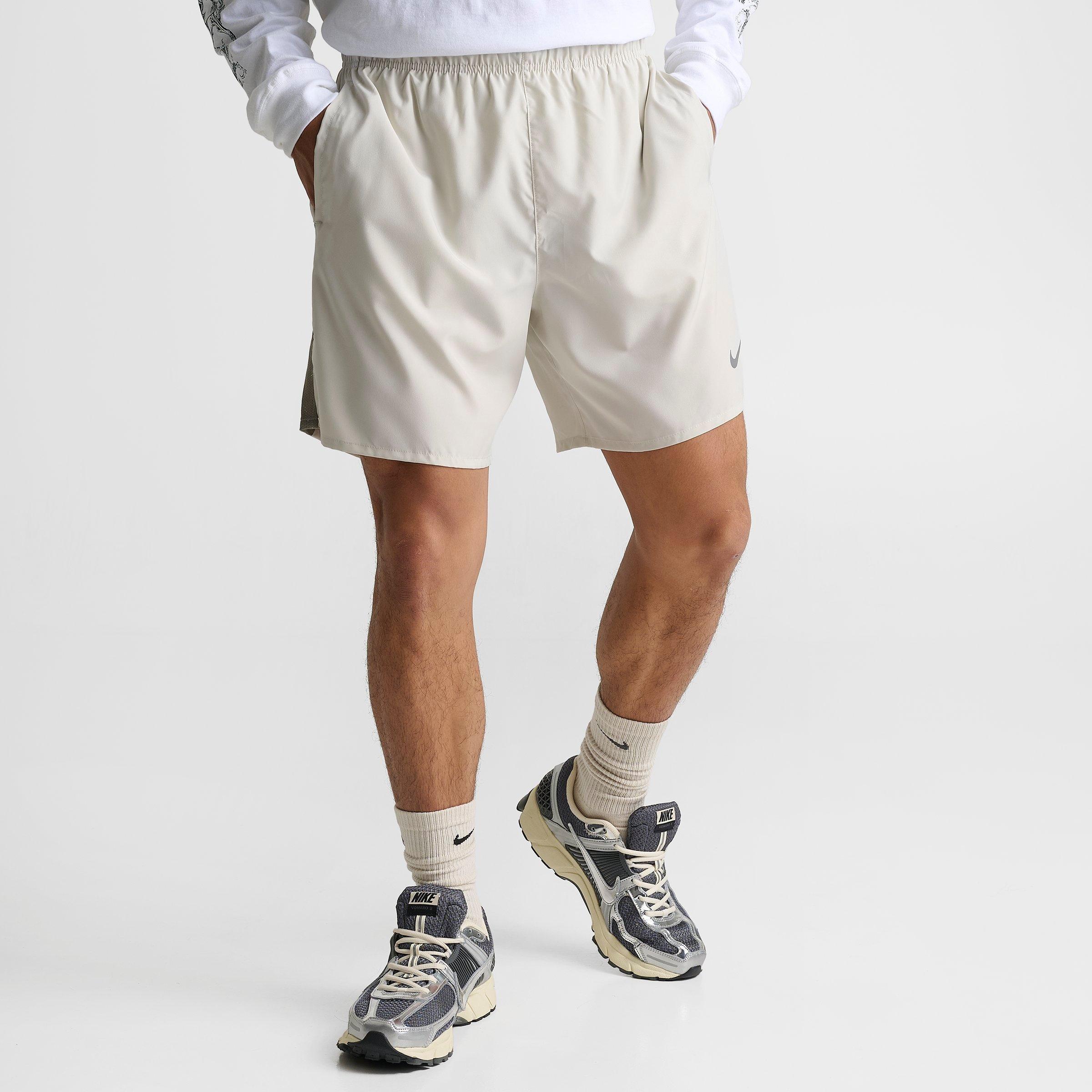 Men's Nithtke Dri-FIT Challenger Brief-Lined 7" Running Shorts - Light Bone/Dark Stucco