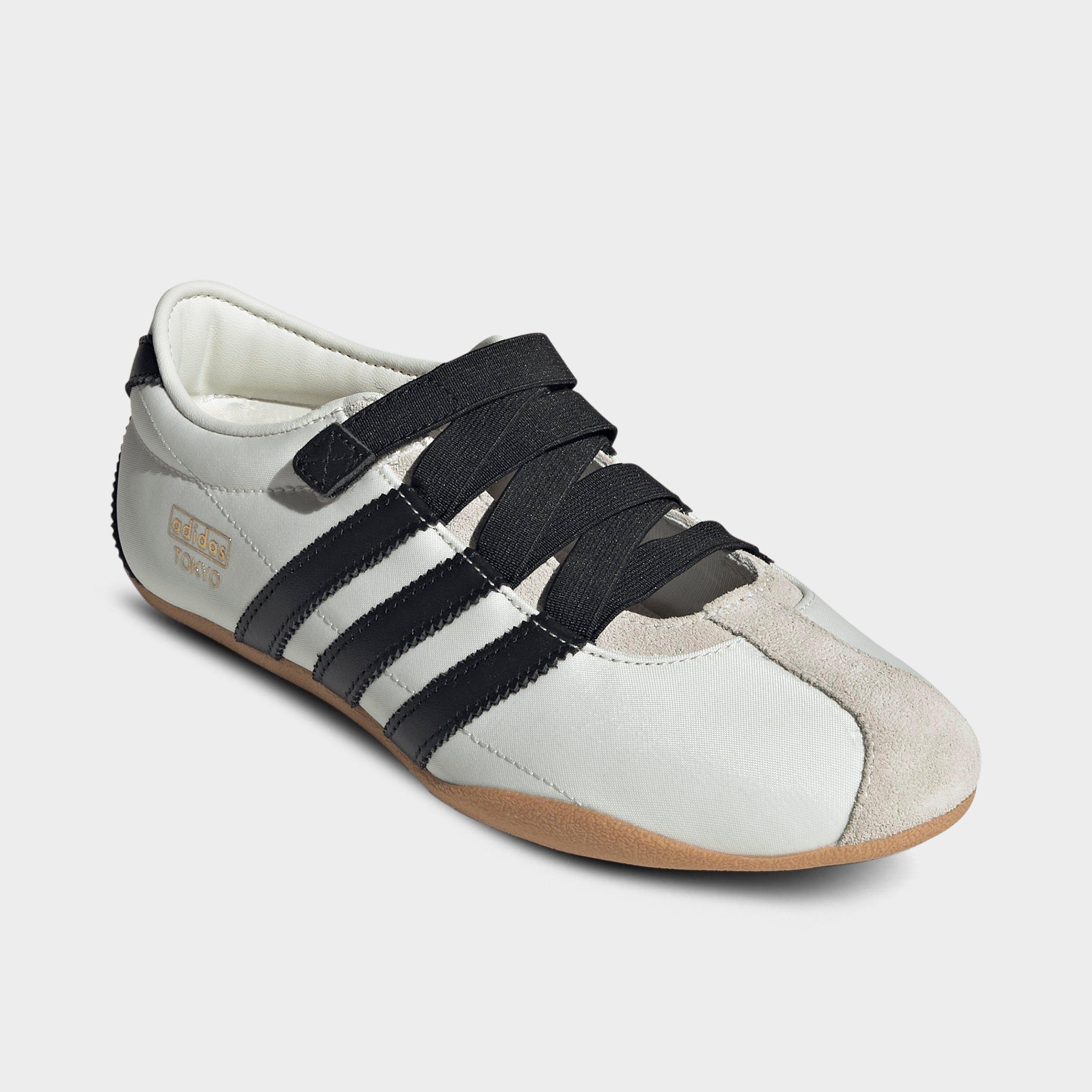 Women's adidas Originals Tokyo MJ Casual Shoes - Part 1 - Off White/Core Black/Gum - Both shoes facing left
