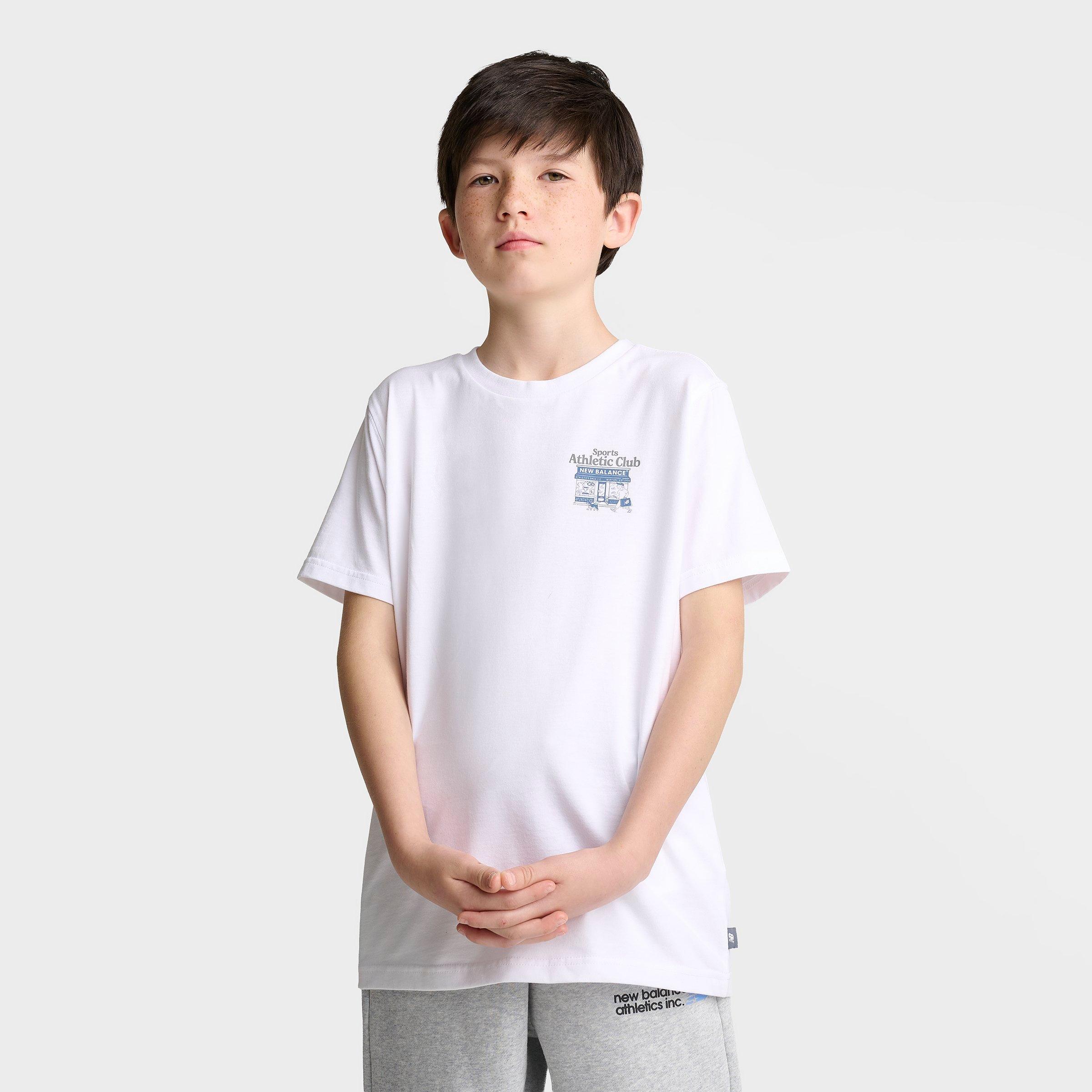 Big Kids' New Balance Sports Club T-Shirt - Bright White - view 3