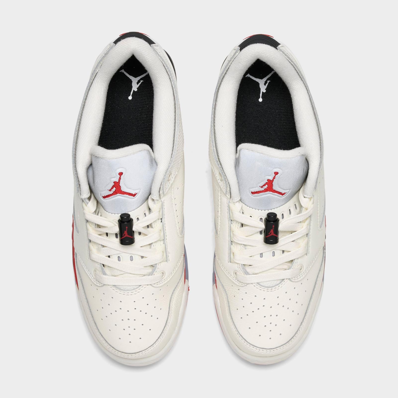 Big Kids' Jordan Sixty Plus Low Casual Shoes - Sail/Black/Reflect Silver/Fire Red - view 5