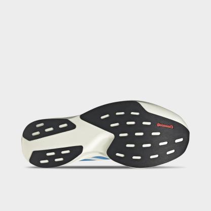 Men's adidas Adizero EVO SL Woven Running Shoes - Part 1 - Off White/Light Blue/Bright Red - Bottom view