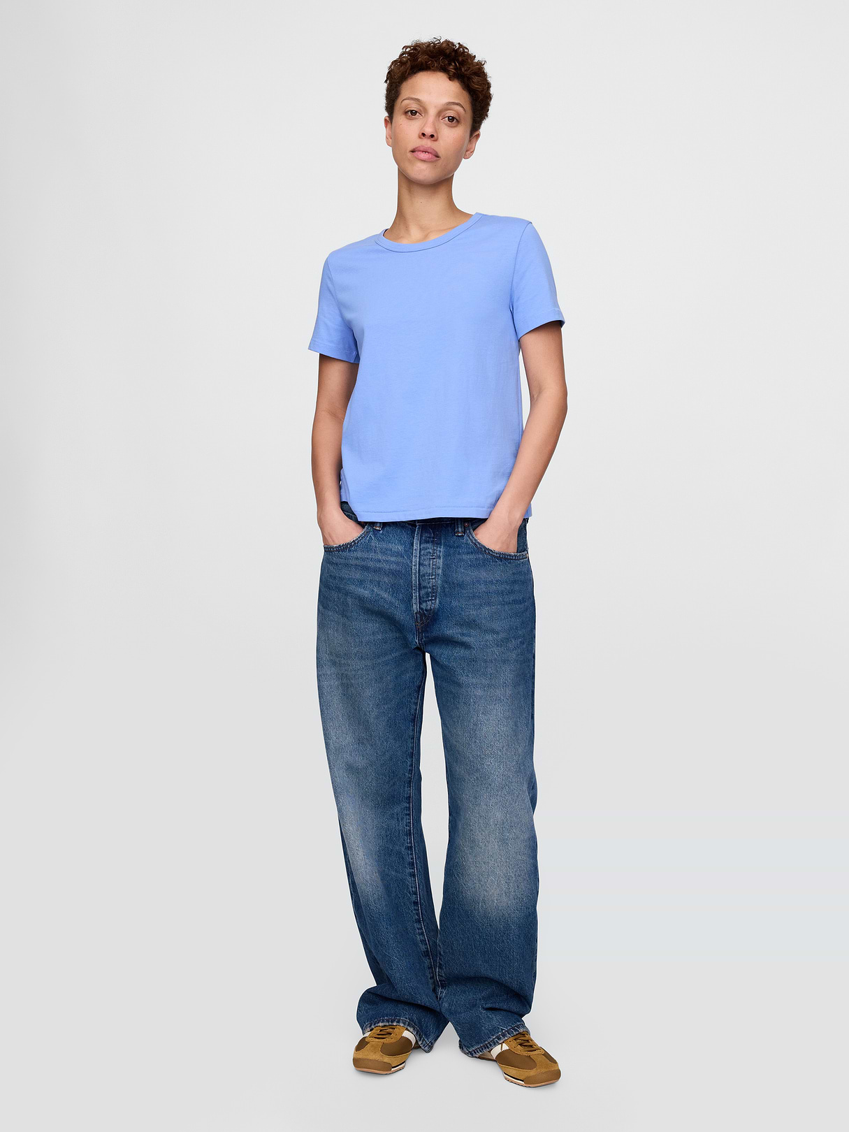 Organic Cotton VintageSoft T-Shirt - Shirting blue