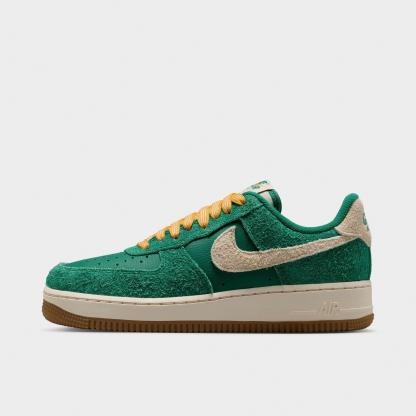 Women's Nithtke Air Force 1 '07 Casual Shoes - Malachite/University Gold/Gum Medium Brown/Coconut Milk - Left shoe facing left. Outside of the shoe.