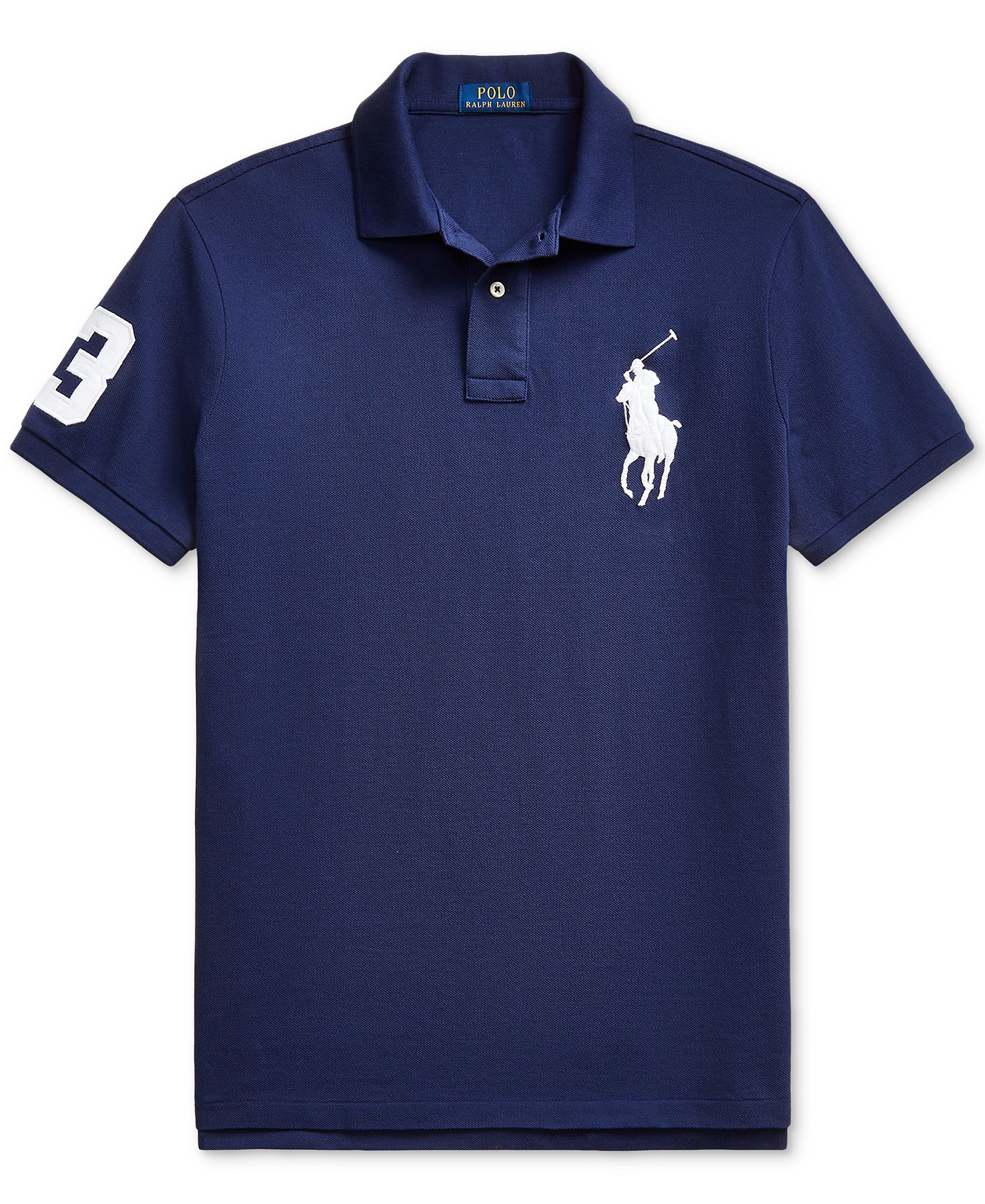 Polo Ralph Lauren Men's Big Pony Custom Slim-Fit Mesh Polo Shirt - Newport Navy