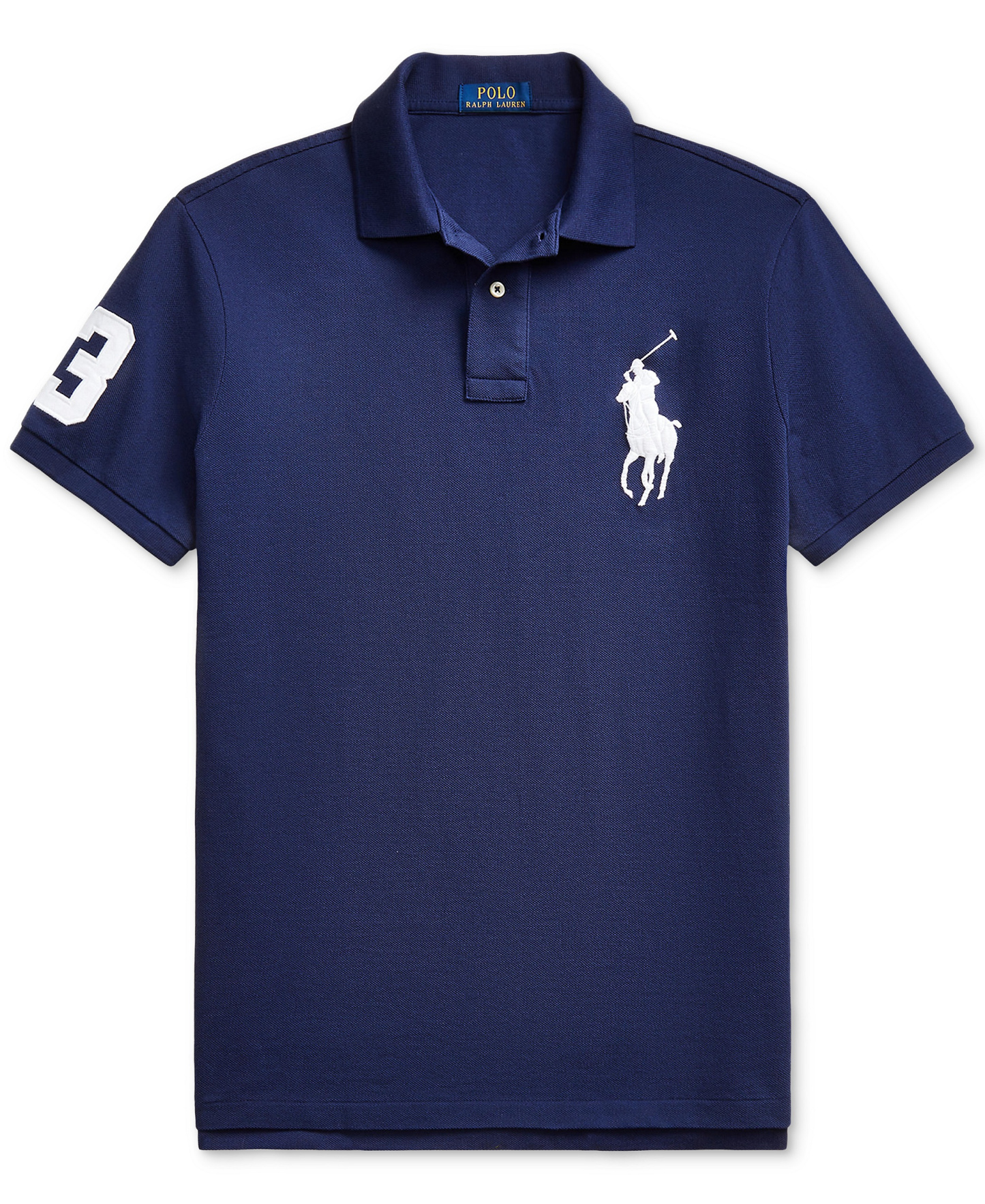 Polo Ralph Lauren Men's Big Pony Custom Slim-Fit Mesh Polo Shirt - Newport Navy