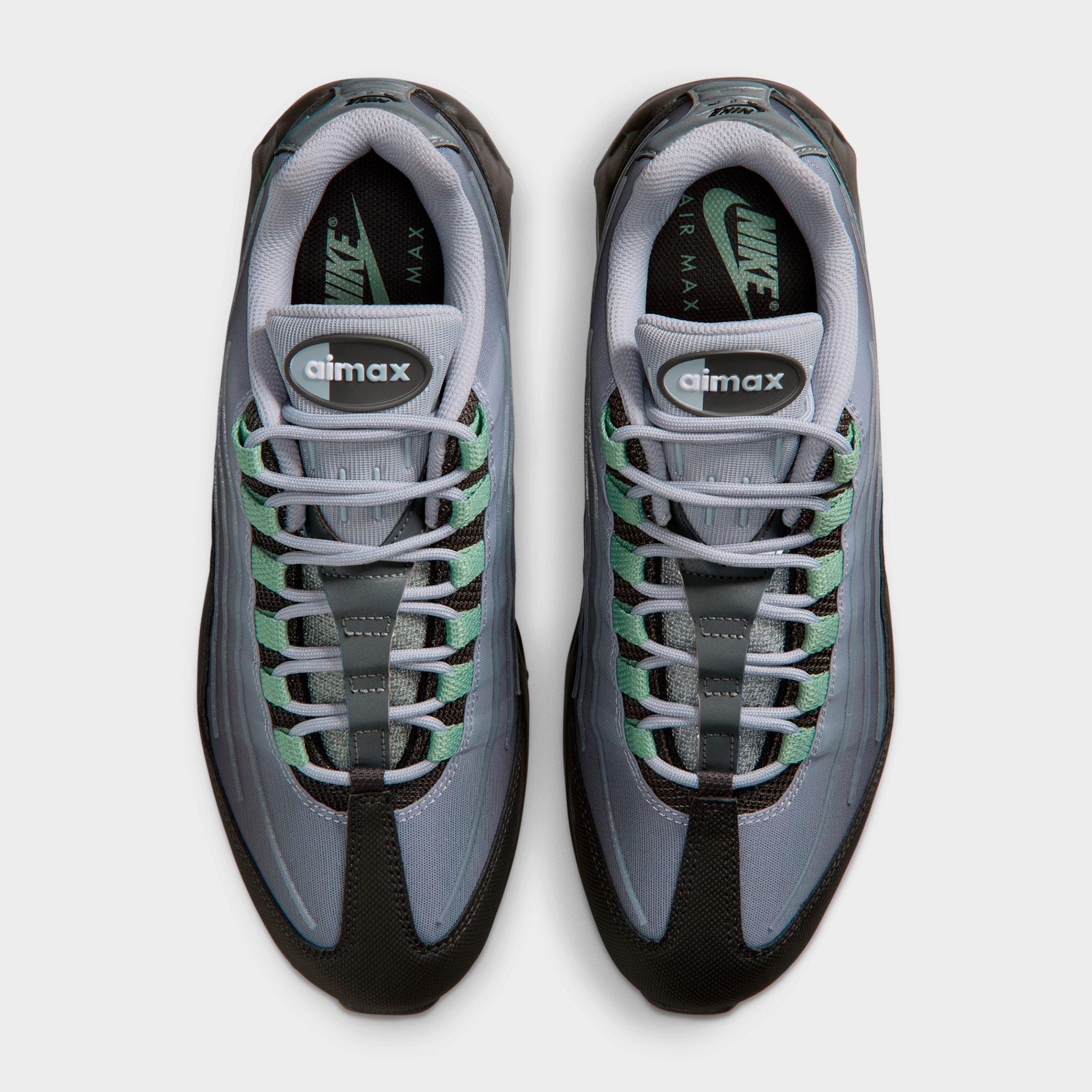Men's Nithtke Air Max 95 Big Bubble Scorpion Casual Shoes - Part 1 - Medium Ash/Wolf Grey/Metallic Silver/Steam - Top view