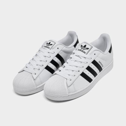 Men's adidas Originals Superstar II Casual Shoes - Part 2 - White/Black/White - Both shoes facing left