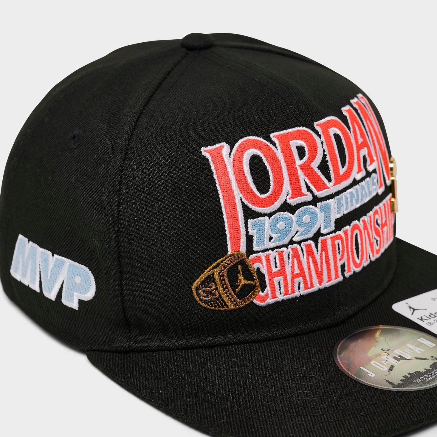 Jordan AJ6 1991 Finals Pro Snapback Hat - Black - view 7