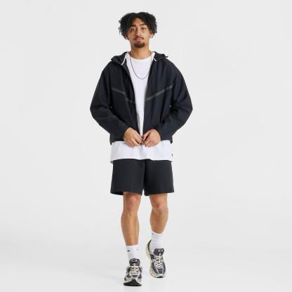 Men's Nithtke Tech Shori Knit Full-Zip Windbreaker Jacket - Black/Black
