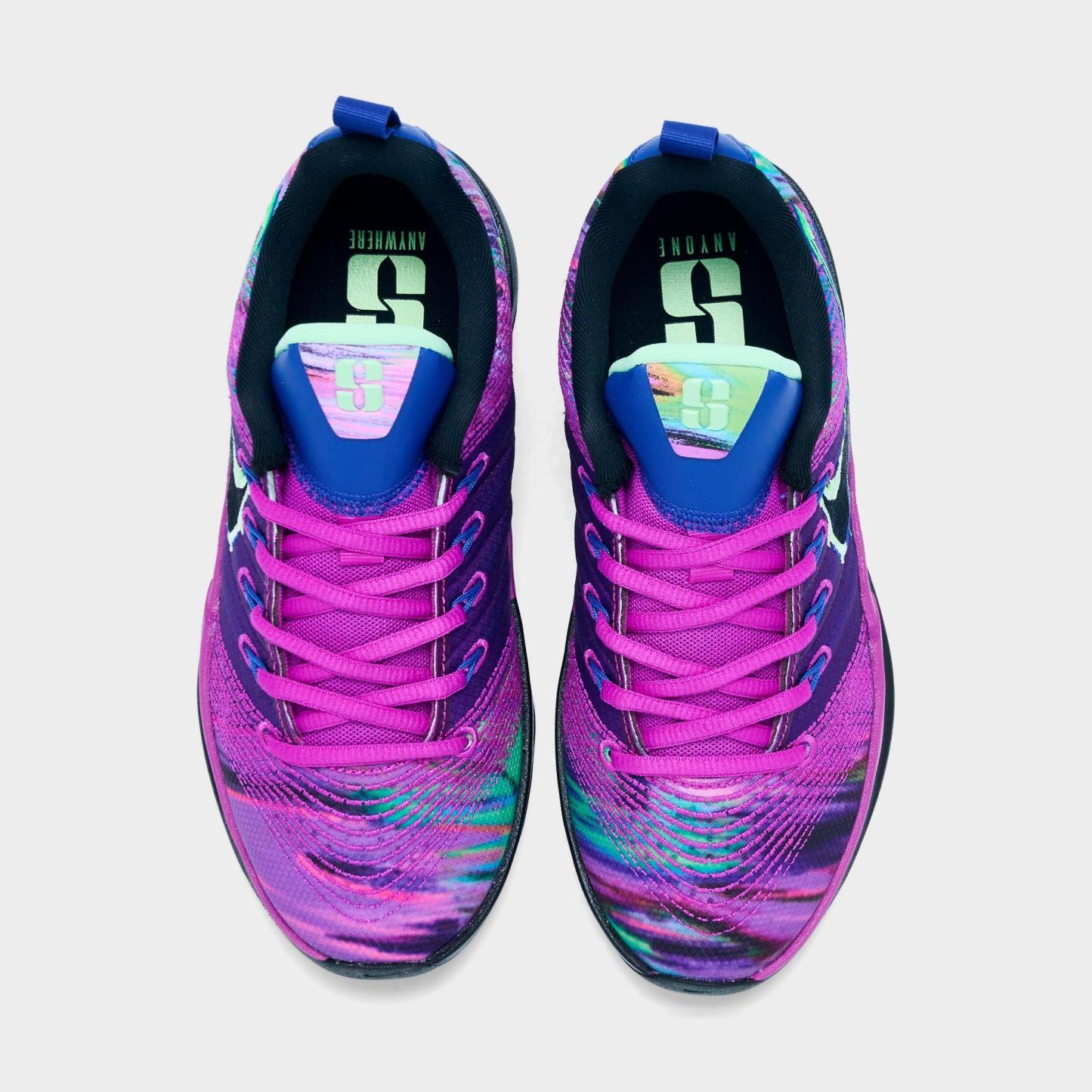 Big Kids' Nithtke Sabrina 3 Basketball Shoes - Vivid Purple/Deep Night/Vapor Green/Black - Top view