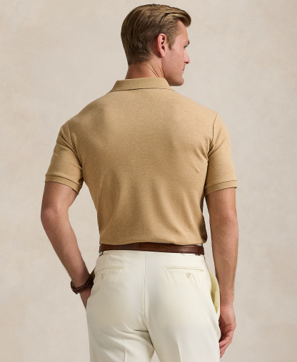 Polo Ralph Lauren Men's Classic-Fit Soft Cotton Polo Shirt - Classic Camel Heather