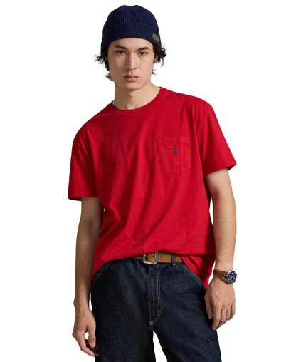 Polo Ralph Lauren Men's Classic-Fit Crewneck Pocket T-Shirt - Derby Blue Heather