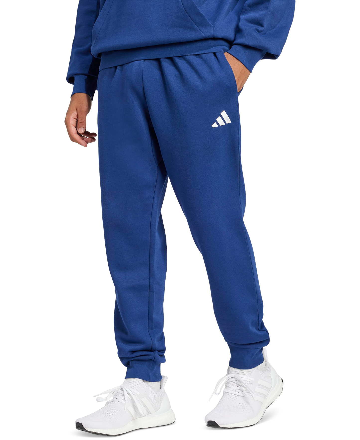 adidas Men's Essentials Feel Cozy Fleece Pants - Dark Blue