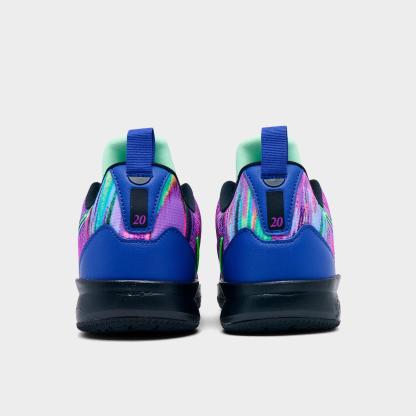 Big Kids' Nithtke Sabrina 3 Basketball Shoes - Vivid Purple/Deep Night/Vapor Green/Black - Back view