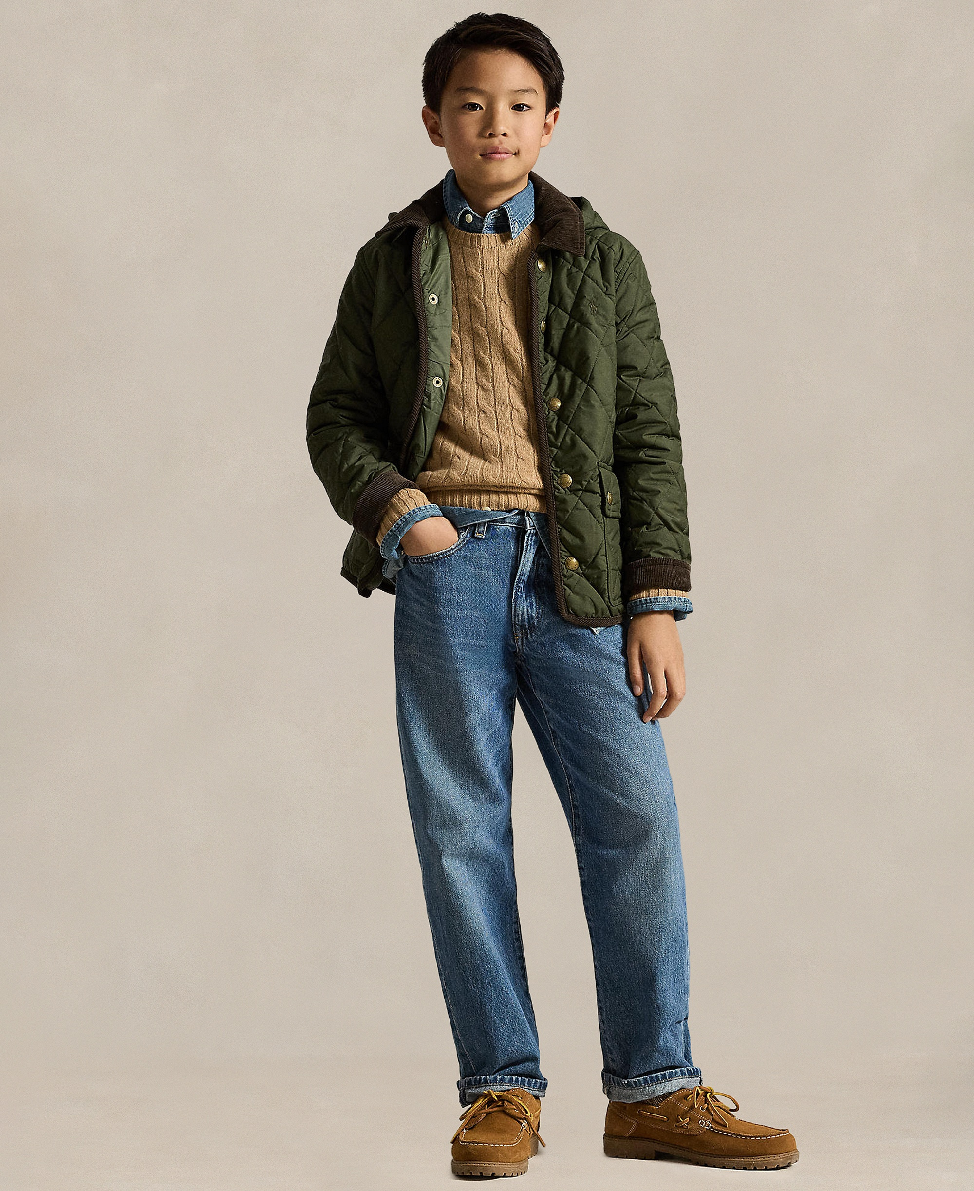 Polo Ralph Lauren Boys' 8-20 Hooded Barn Jacket - Olive