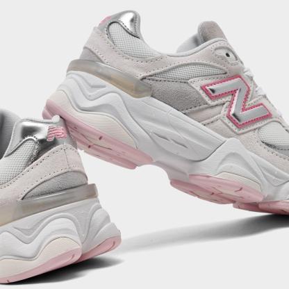 Girls' Little Kids' New Balance 9060 Casual Shoes - Pink/Grey - view 3