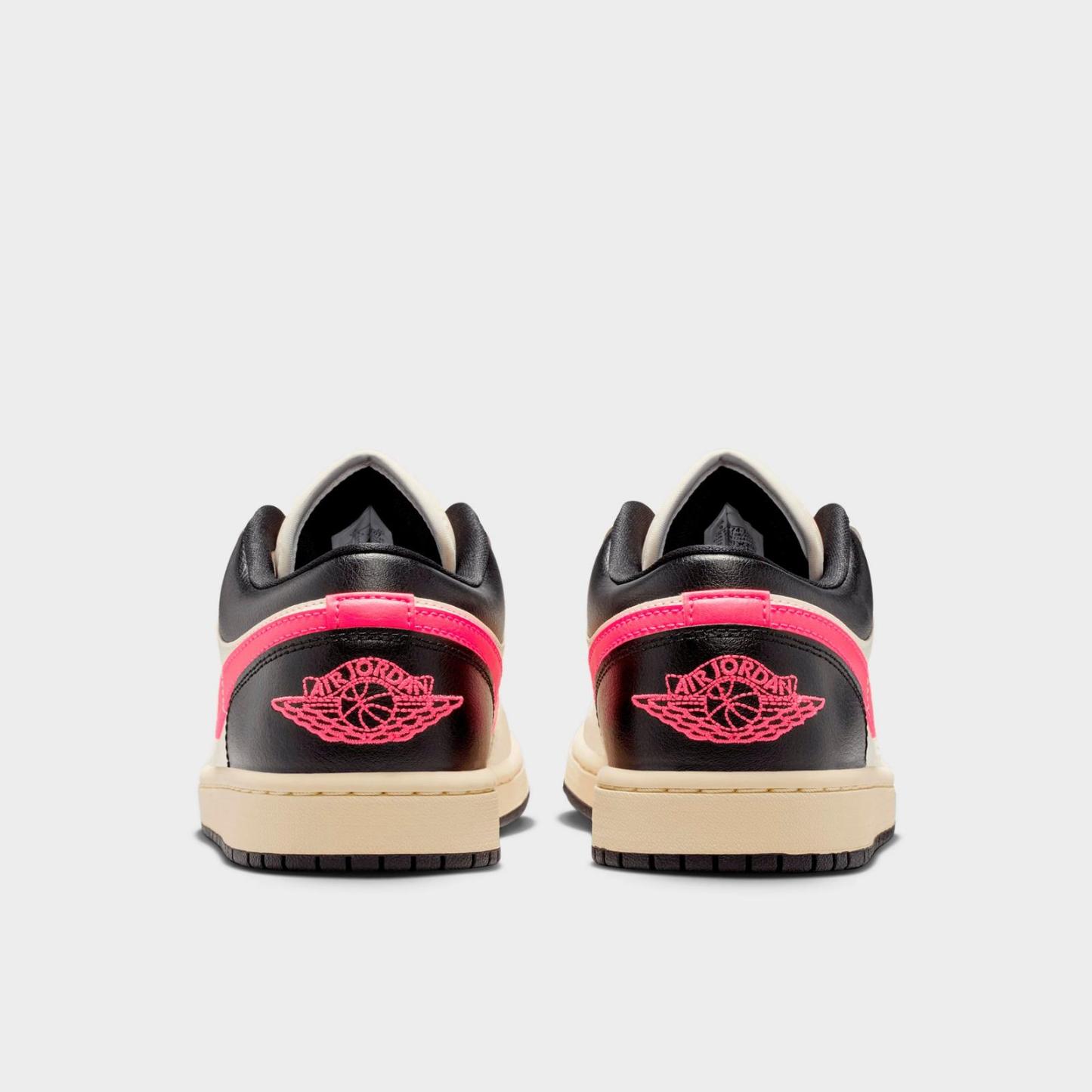 Women's Air Jordan Retro 1 Low Casual Shoes - Pale Ivory/Black/Muslin/Racer Pink - view 4