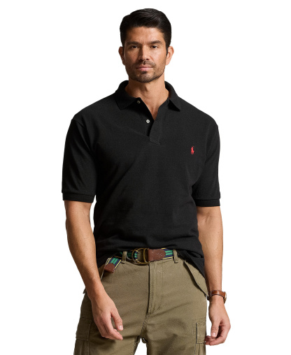 Polo Ralph Lauren Men's Big & Tall Cotton Short-Sleeve Polo Shirt - Black