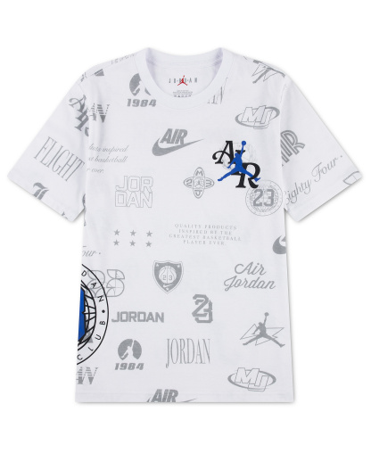 Jordan Boys' 8-20 Rookie Season Printed Short-Sleeve T-Shirt - White