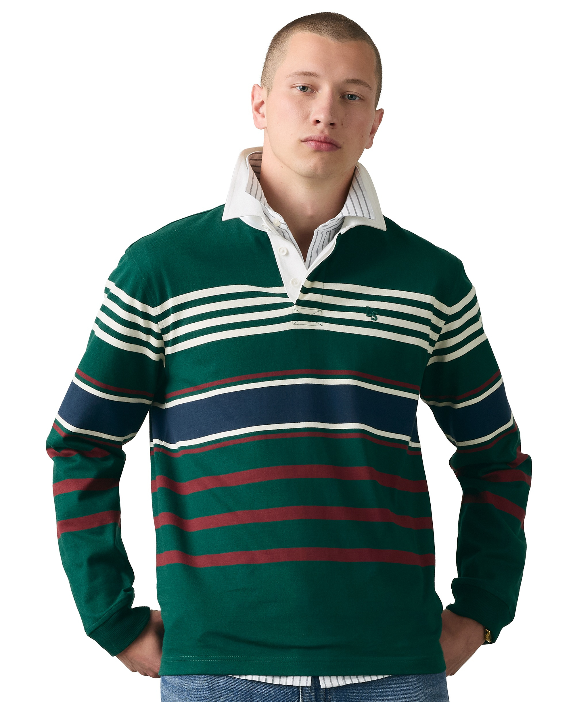 Levi's Men's Union Rugby Long-Sleeve Polo Shirt - Ponderosa