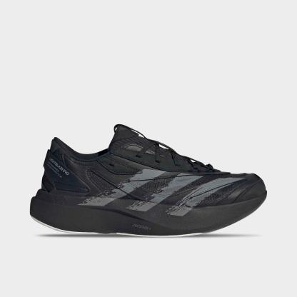 Men's adidas Lightblaze EVO SL Casual Shoes - Core Black/Iron Metallic/Cloud White - Left shoe facing left. Outside of the shoe.