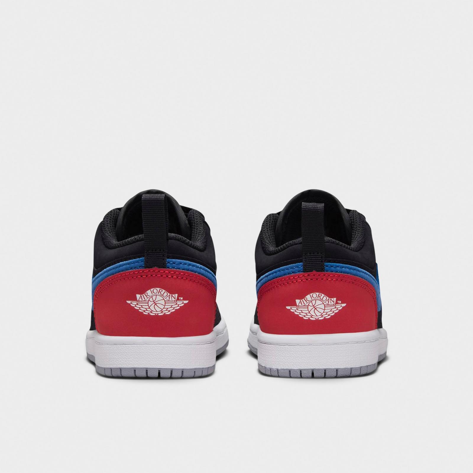 Little Kids' Air Jordan Retro 1 Low OG Casual Shoes - Black/True Blue/Varsity Red/Summit White - view 10