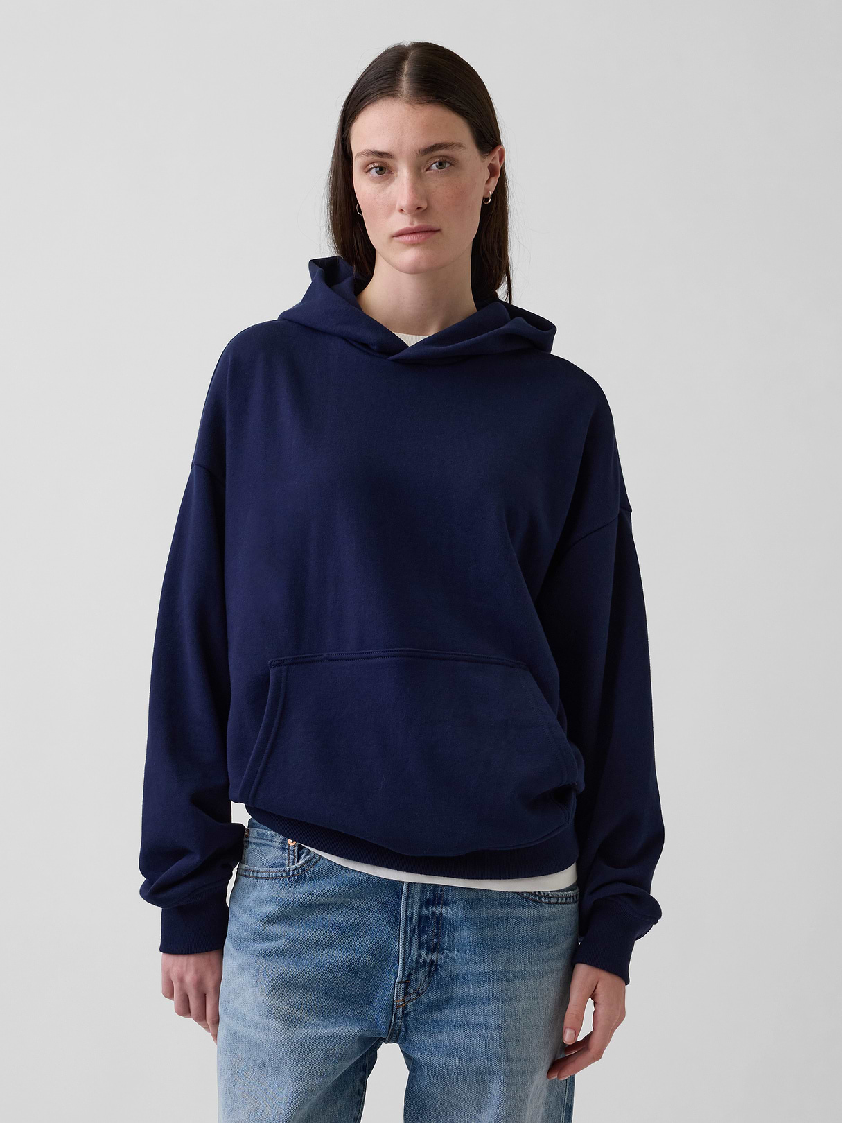 Adult Heavyweight Oversized Hoodie - Navy blue uniform